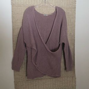 Faux wrap slouchy sweater